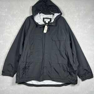Duluth Trading Co. No-Rainer Hooded Raincoat Jacket Black Men’s 3XL Waterproof